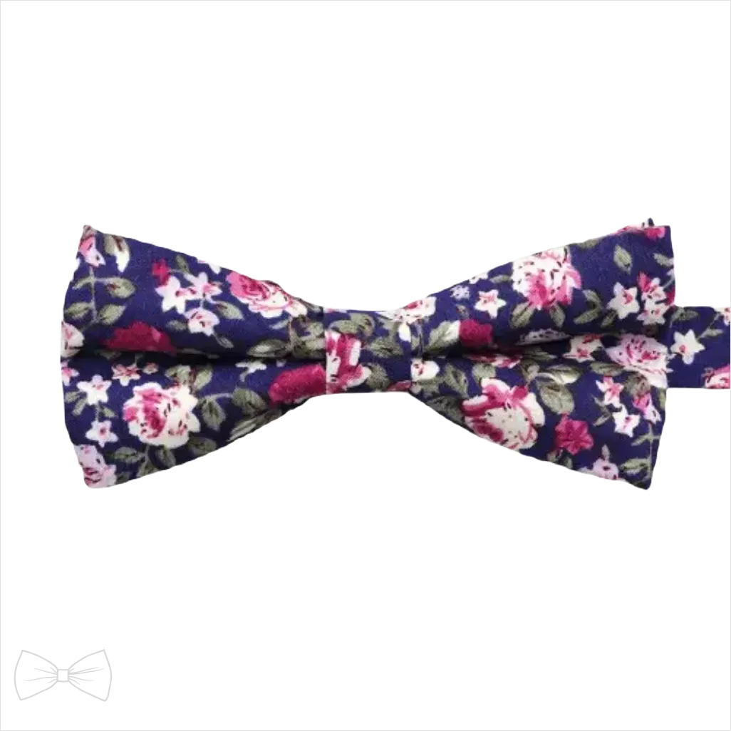 Noeud Papillon Bleu Fleur