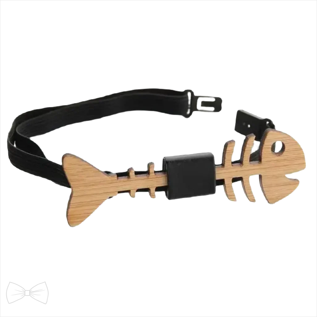 Noeud Papillon Bois Poisson