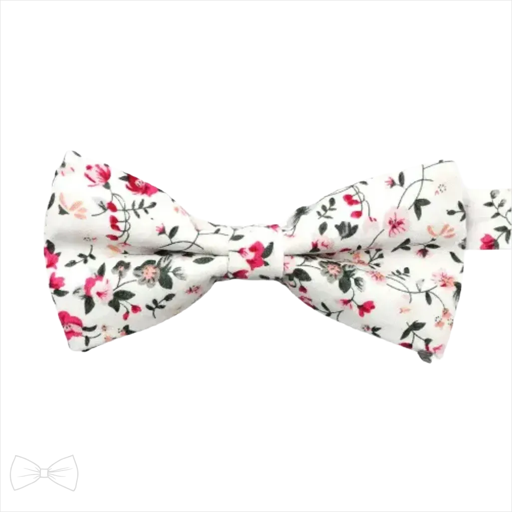 Noeud Papillon Fleuri Terracotta