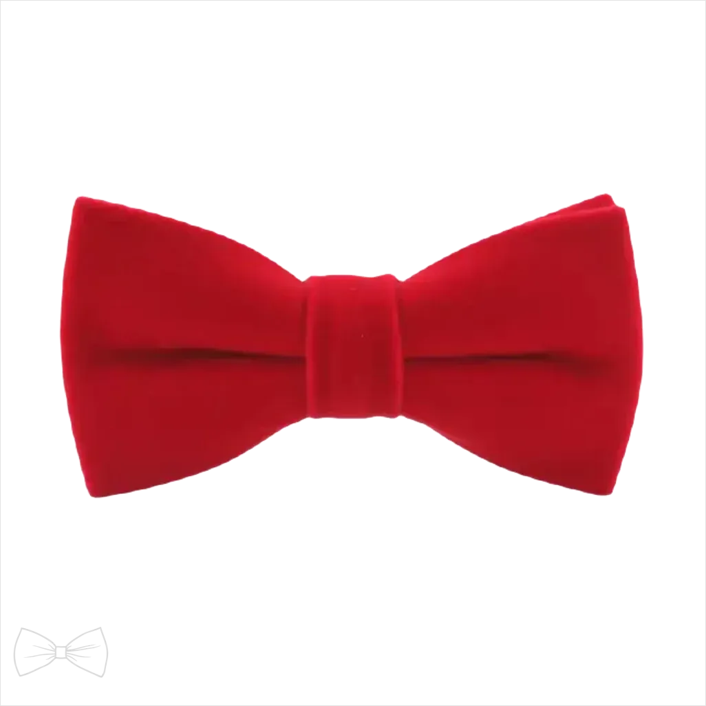 Noeud Papillon Rouge Velour