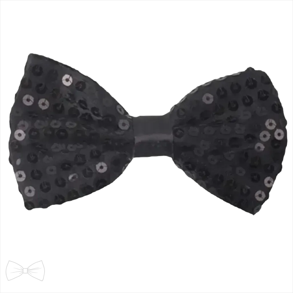 Noeud Papillon Noir Paillette